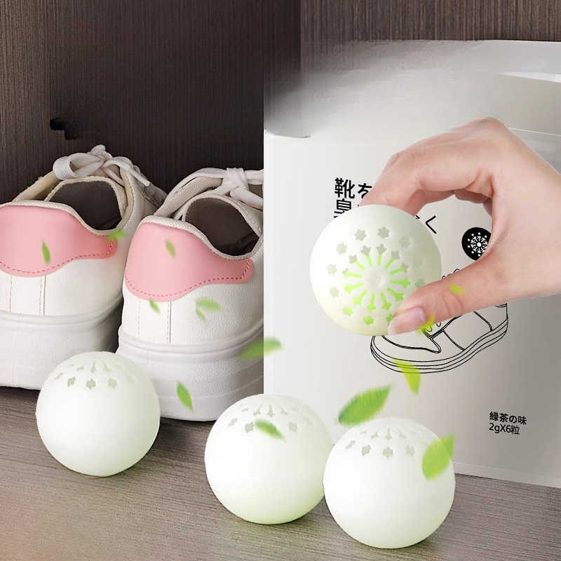 Shoe Deodorizer Ball - ลูกบอลดับกลิ่นรองเท้าจากธรรมชาติ กำจัดกลิ่นได้ยาวนาน ใช้ได้กับรองเท้า ตู้เสื้อผ้า ห้องน้ำ ห้องสุขา