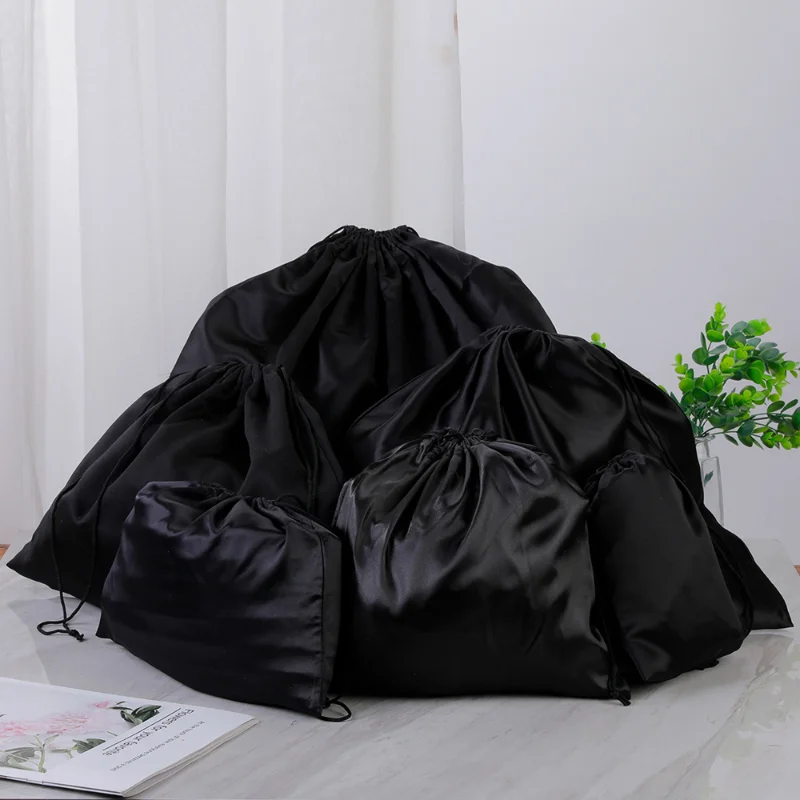 S/M/L/XL/XXL ผ้าไหมสีดําวัสดุ  - Shoe Bag Dust บทวิจารณ์และราคา