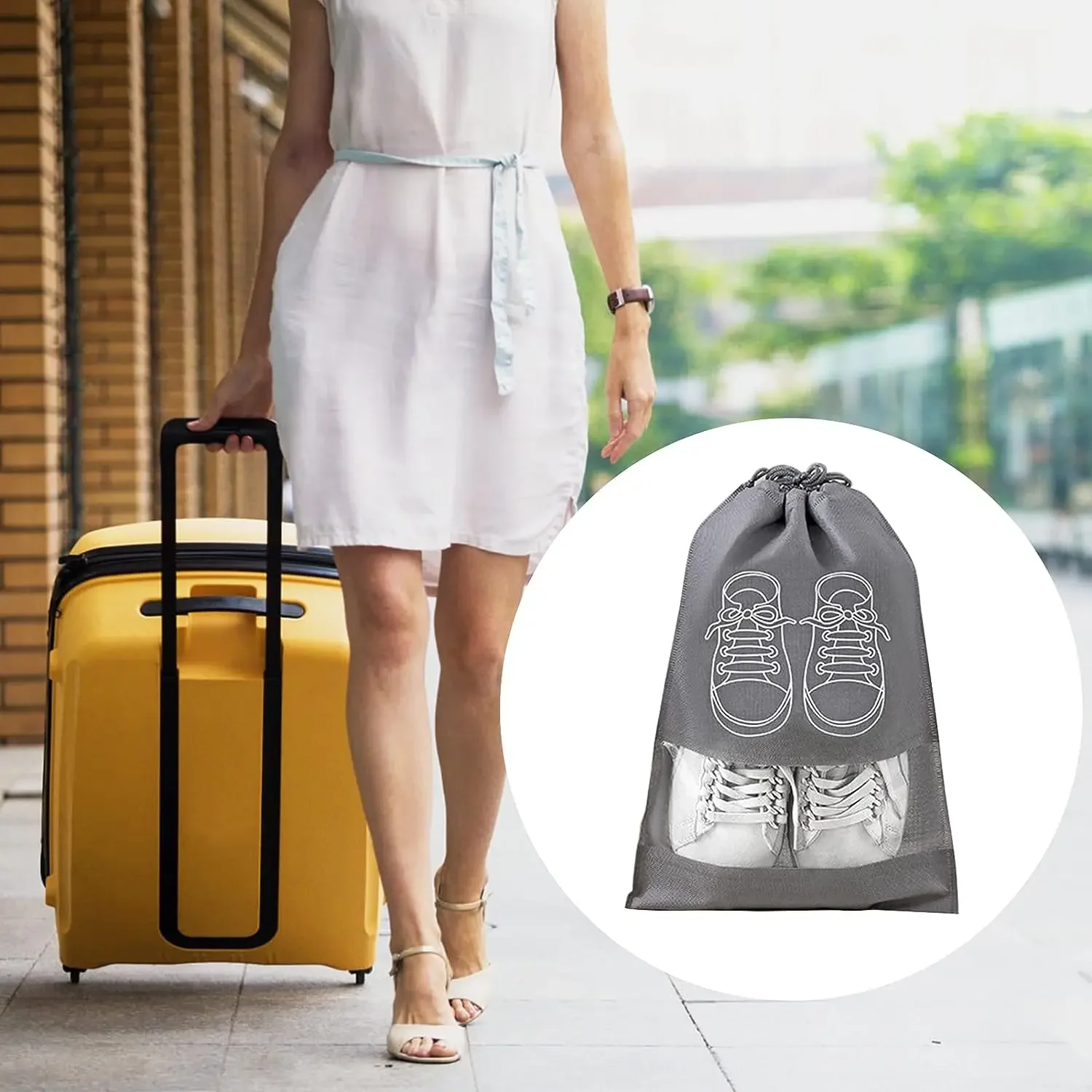 ถุงจัดเก็บรองเท้าแบบไม่ทอ 5/10 - Shoe Bag Dust บทวิจารณ์และราคา