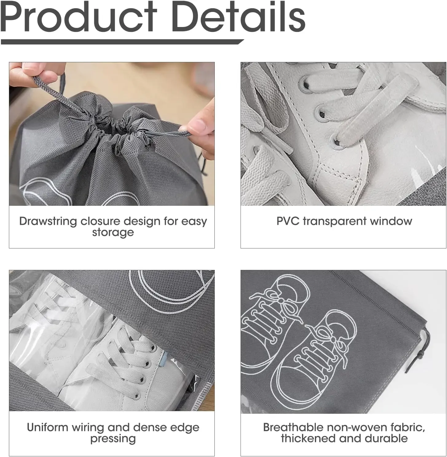 ถุงจัดเก็บรองเท้าแบบไม่ทอ 5/10 - Shoe Bag Dust บทวิจารณ์และราคา