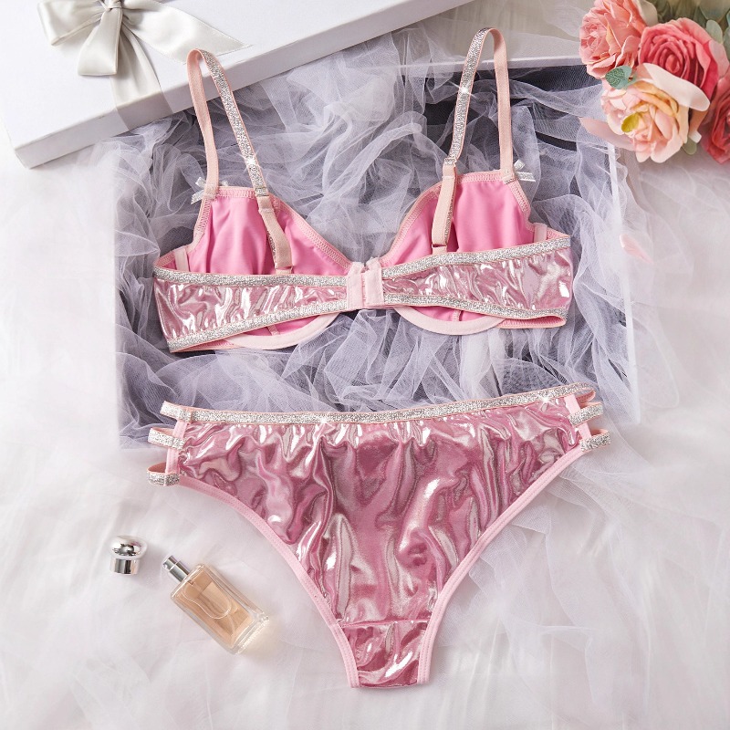 ชุดชั้นในเซ็กซี่สีชมพู ชุดชั้น - Patent Leather Shine บทวิจารณ์และราคา