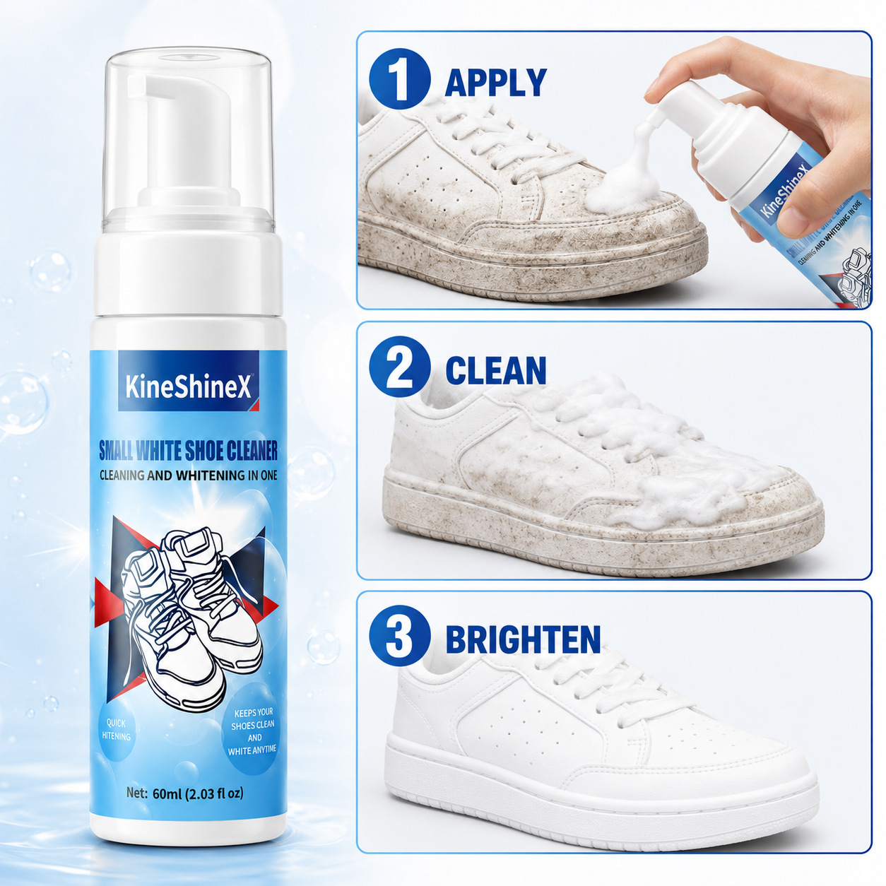 ชุดทำความสะอาดรองเท้า Gihen โฟ - Sneakers Care บทวิจารณ์และราคา